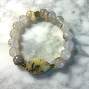 African Opal & Montana agate bracelet